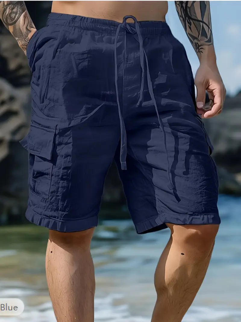 Breathable shorts with elastic waist