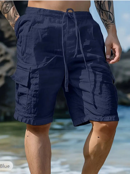 Breathable shorts with elastic waist