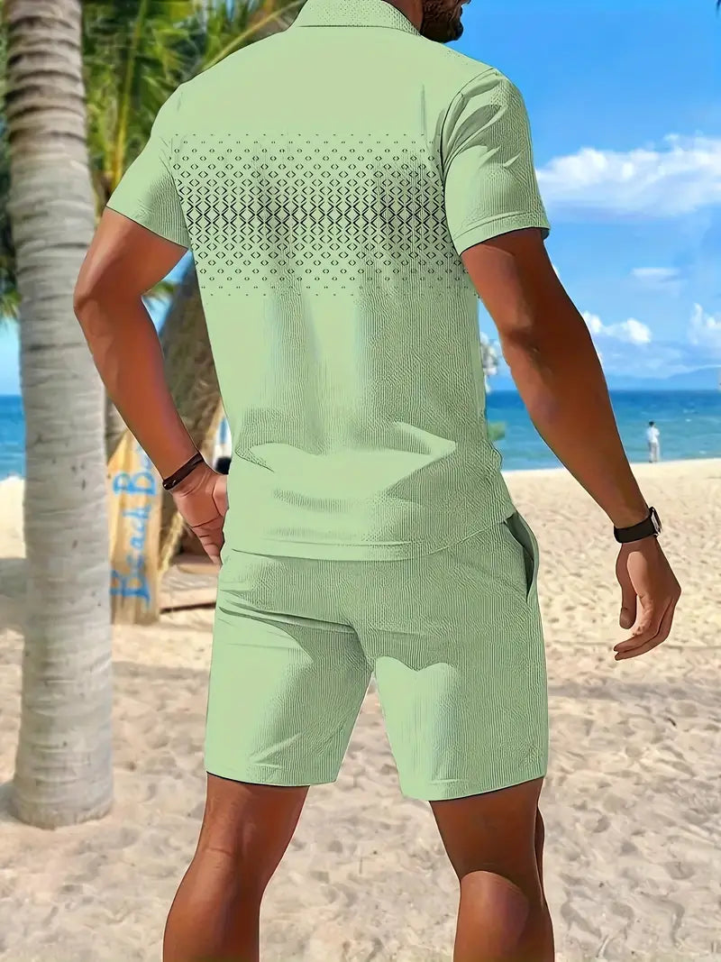 Lenoir™ | Short Sleeve Two-Piece Summer Set