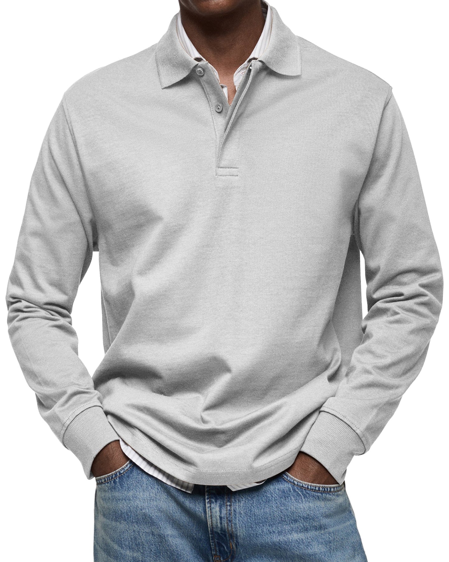 Casual Long Sleeve Polo Shirt