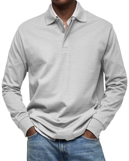Casual Long Sleeve Polo Shirt