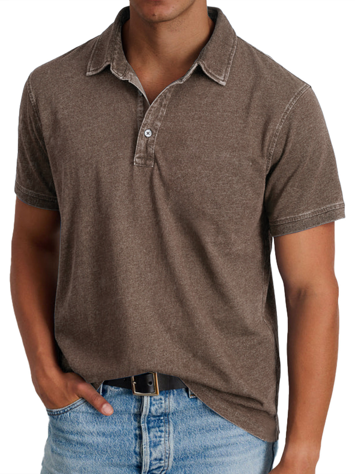 Men's polo shirt with collar