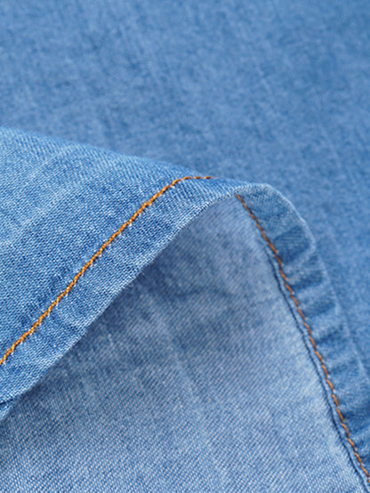 Washed Denim Shirt With Pockets