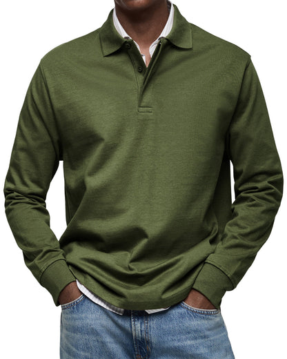 Casual Long Sleeve Polo Shirt