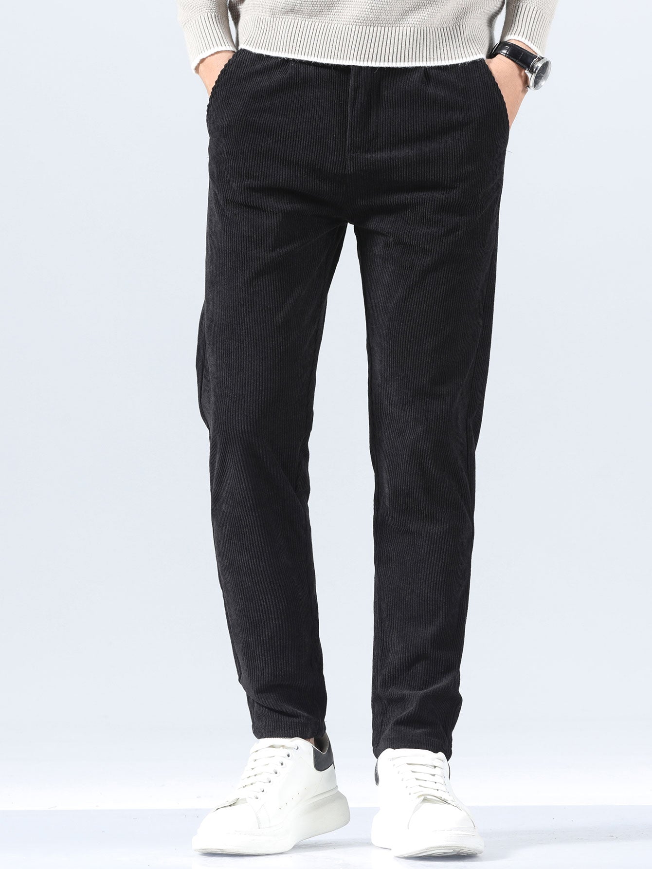 Slim fit corduroy pants