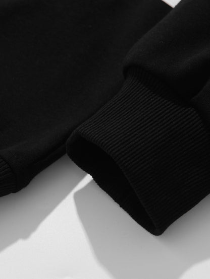 Moletom Polo Patchwork com Blocos de Cor e Caimento Relaxado