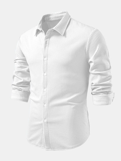 Long-sleeved button-up shirt