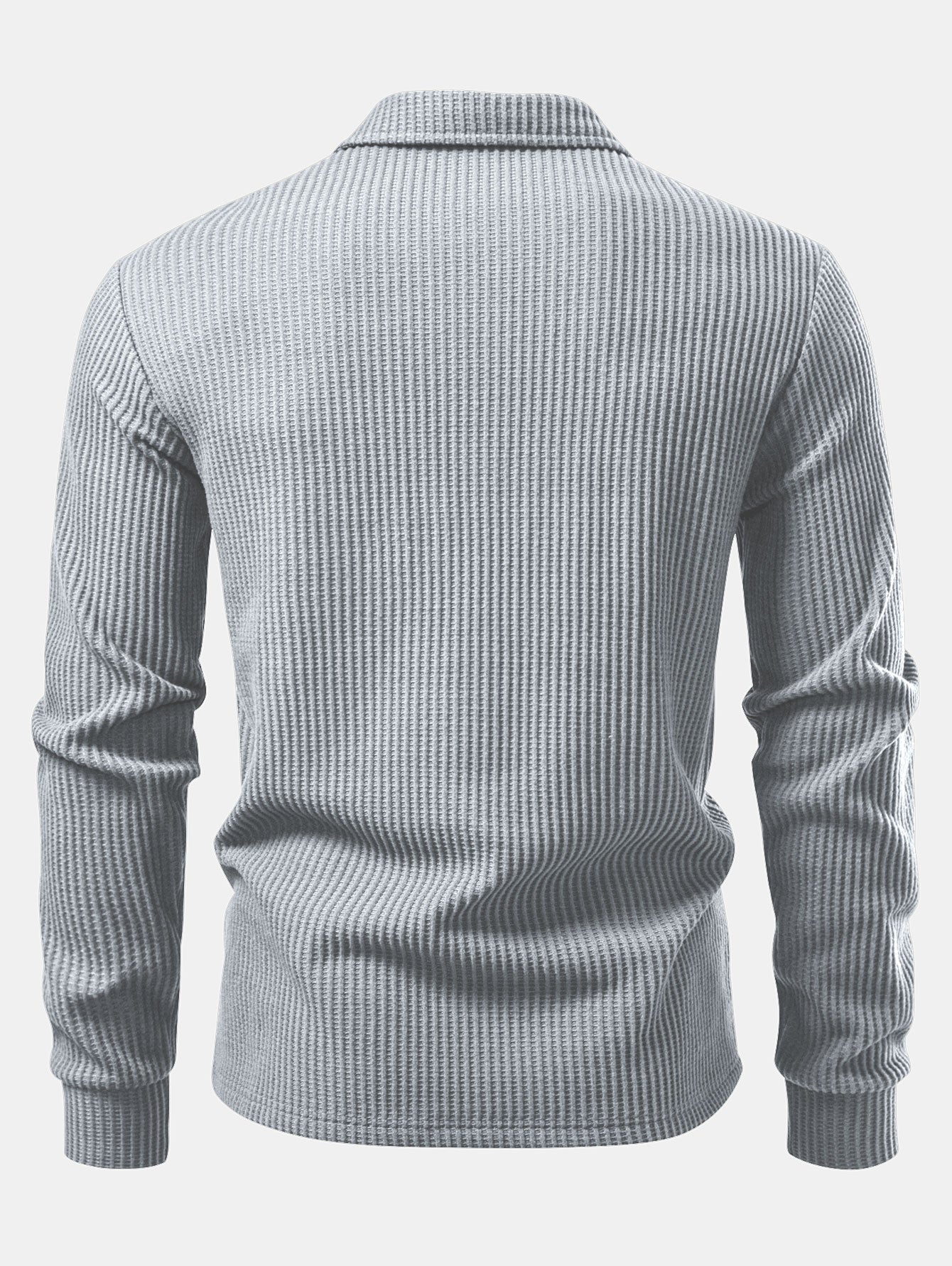 Long sleeve knitted polo shirt