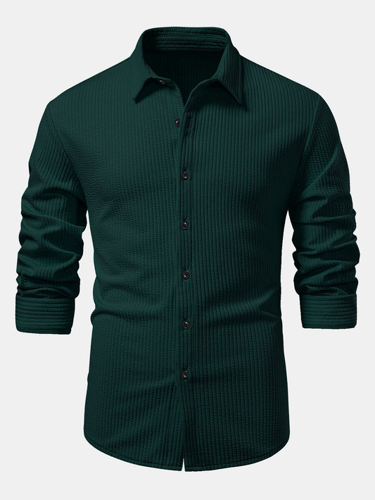 Long-sleeved button-up shirt