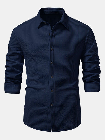 Long-sleeved button-up shirt