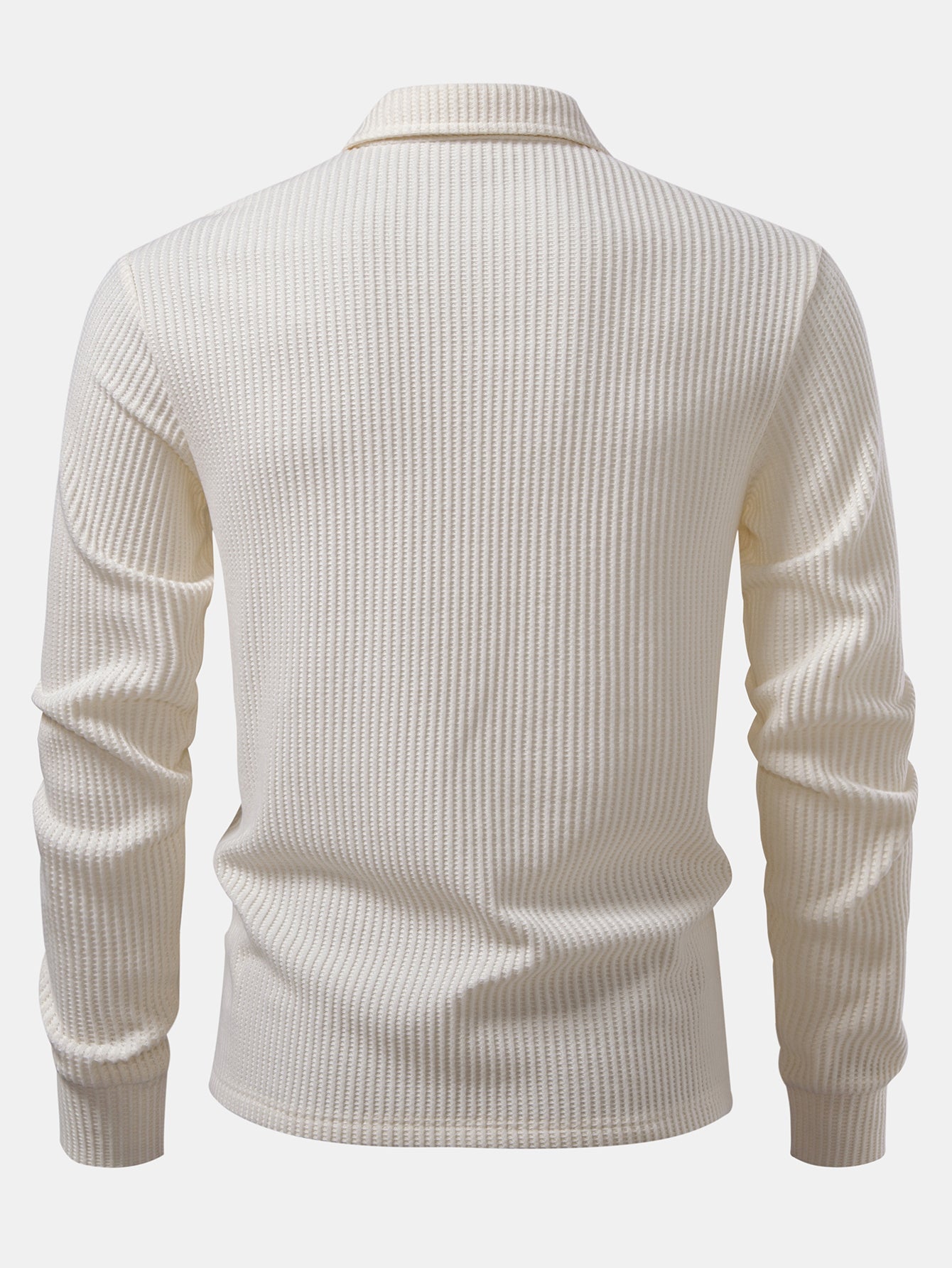 Long sleeve knitted polo shirt