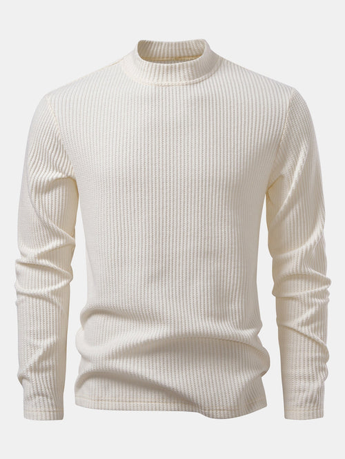 Long-sleeved high-neck T-shirt