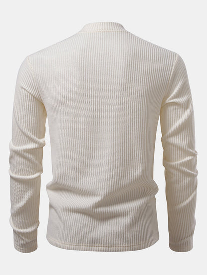 Long-sleeved high-neck T-shirt