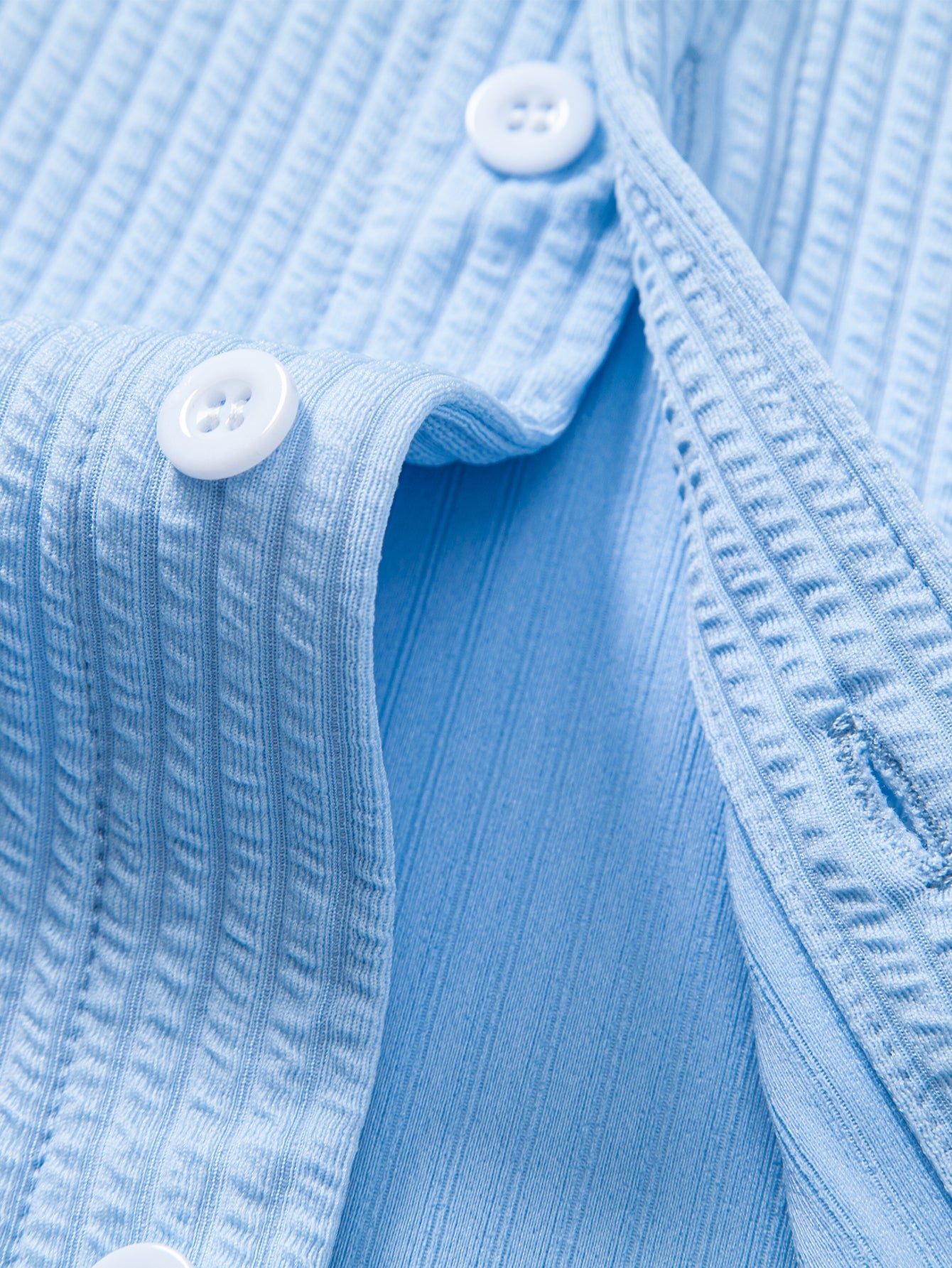 Long sleeve ribbed stand-up collar shirt
