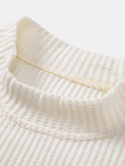 Long-sleeved high-neck T-shirt
