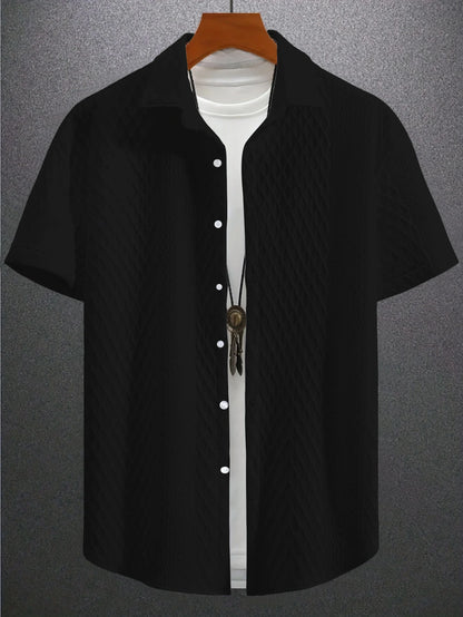 Kaloa™ - Men's Textured Shirt – Minimalist Refinement