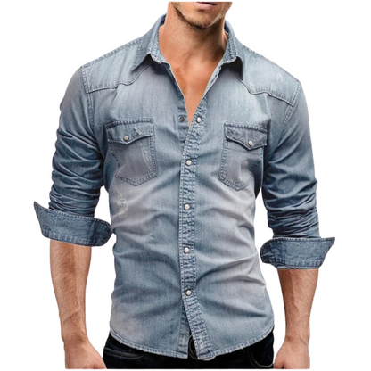 Modern style denim shirt 