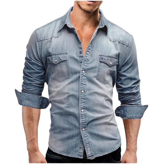 Modern style denim shirt 