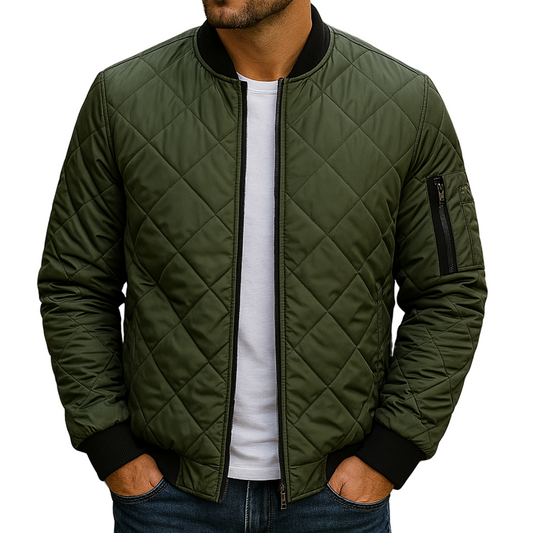Diamond pattern cotton jacket