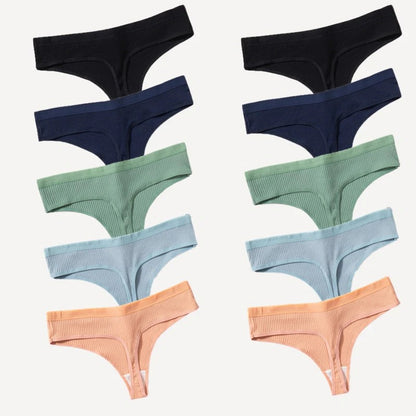 10-Pack Women’s 100% Cotton Antibacterial Panties