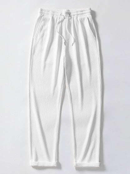 Ribbed muscle fit long sleeve shirt with buttons &amp; ribbed pants